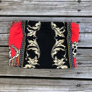 Printed Crop Top - Red